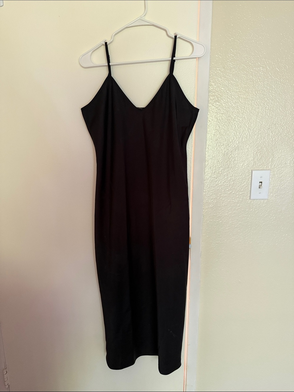Banana Republic Black Slip Midi Dress